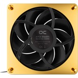 Alphacool Apex Stealth Metal case fan Goud/zwart, 4-pin PWM fan-connector