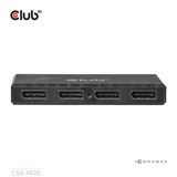 Club 3D DisplayPort Quad Monitor Hub MST 4x 4K30Hz displayport splitter Zwart