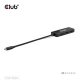 Club 3D USB-C naar Triple HDMI MST Hub 4K60Hz adapter Zwart