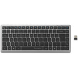 Kensington KB435 EQ Rechargeable Multi-Device Compact Keyboard Grijs, US-International lay-out (QWERTY), Scissor switches, 80% (TKL), USB, 2,4 GHz, Bluetooth 5.4