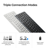 Keychron B4 Pro-K1, toetsenbord Grijs/zwart, US lay-out, Scissor switches, 96%, ABS keycaps, 2.4 GHz / Bluetooth / USB