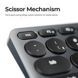 Keychron B4 Pro-K1 toetsenbord Grijs, US lay-out (QWERTY), Scissor switches, 96%, ABS keycaps, 2.4 GHz | Bluetooth | USB