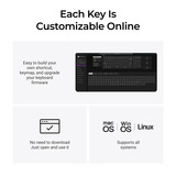 Keychron B4 Pro-K1 toetsenbord Grijs, US lay-out (QWERTY), Scissor switches, 96%, ABS keycaps, 2.4 GHz | Bluetooth | USB
