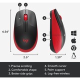 Logitech M190 Full-size wireless mouse Rood, 1000 dpi