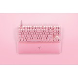 Razer Huntsman V2 TKL Quartz, gaming toetsenbord Roze, US lay-out, Razer Linear Optical (Red), RGB leds, TKL, Double Shot PBT