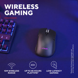 Trust GXT 931 Ybar Draadloze gamingmuis Zwart, 200 - 7.200 dpi, 2.4GHz / Bluetooth / USB