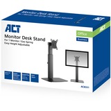 ACT Connectivity Monitorarm office, op voet met gasveer, 1 scherm bevestiging Zwart