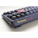 Ducky One 3 Cosmic Blue TKL, toetsenbord Donkerblauw, US lay-out, Cherry MX Silent Red, RGB led, Double-shot PBT, Hot-swappable, QUACK Mechanics, 80%