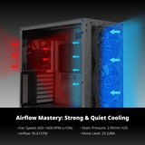 Montech HP140 ARGB PWM 3 in 1 Pack case fans Zwart, 3 stuks, 140 x 140 x 25 mm