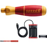 Wiha e-schroevendraaier startset speedE I electric. 4-delig schroefboor Rood/geel, Slimbit, USB-oplader en accu inbegrepen