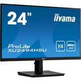 iiyama Prolite XU2494HSU-B1 24" Monitor Zwart, VGA, HDMI, DisplayPort, USB, Audio