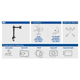 ACT Connectivity Essentials monitorarm 34" Zwart