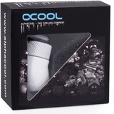 Alphacool Hoekadapter 45° draaibaar G1/4 ET > G1/4 IT aansluiting Wit