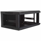 DSI 4U wandkast met glazen deur server rack Zwart