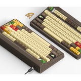 Iqunix OG80 Happy Ape Wireless Mechanical Keyboard Zwart, US lay-out (QWERTY), IQUNIX Moonstone Turbo, 80% (TKL)	, RGB leds, Hot-swappable, PBT, 2.4GHz | Bluetooth 5.1 | USB-C
