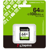 Kingston Canvas Select Plus 64 GB SDXC geheugenkaart UHS-I U1, Class 10, V10