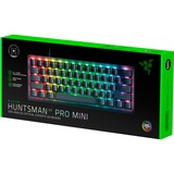 Razer Huntsman V3 Pro mini RGB mechanisch gaming toetsenbord Zwart, US lay-out (QWERTY), Razer Analog Optical Gen 2, 60%, RGB leds, PBT double-shot