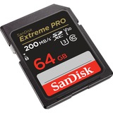 SanDisk Extreme PRO 64 GB SDXC geheugenkaart Zwart, UHS-I, Class 10, U3, V30