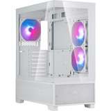 SilverStone Lucid 05 mini tower behuizing Wit | 2x USB-A | 1x USB-C | RGB | Tempered Glass