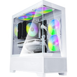 SilverStone Lucid 05 mini tower behuizing Wit | 2x USB-A | 1x USB-C | RGB | Tempered Glass