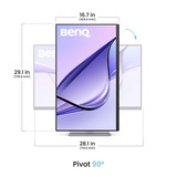 BenQ MA270UP voor MacBook 27" 4K Ultra HD monitor Zilver, 2x HDMI, 2x USB-C, 2x USB-A