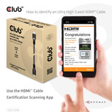 Club 3D Gecertificeerde Ultra High Speed HDMI 2.1 kabel Zwart, 7,5 meter, 8K