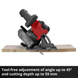 EINHELL Professional Accu Handcirkelzaag TP-CS 18/165 Li BL - Solo Rood/zwart, Power X-Change, Accu en oplader niet inbegrepen