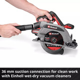 EINHELL Professional Accu Handcirkelzaag TP-CS 18/165 Li BL - Solo Rood/zwart, Power X-Change, Accu en oplader niet inbegrepen