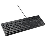 Kensington KB100 EQ Wired Full Size Keyboard Zwart, EU lay-out (QWERTY), Membraan
