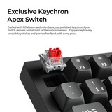 Keychron K4 Ultra 8K Wireless Custom Mechanical Keyboard Zwart, US lay-out (QWERTY), Keychron Apex Brown, 96%, RGB leds, OSA Double-shot PBT, USB-C | 2.4 GHz | Bluetooth 5.2