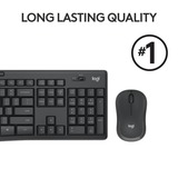 Logitech MK295 Silent Wireless Keyboard and Mouse Combo desktopset Zwart, US-International lay-out (QWERTY), 100%