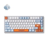 MCHOSE Z75S Orange Blue Snow Tiger Metal Top Cover Wireless Mechanical RGB toetsenbord Grijs, US lay-out (QWERTY), TTC Snow Tiger, 75%, RGB, Hot swap, Double-shot PBT, draadloos | Bluetooth | USB-C