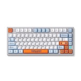 MCHOSE Z75S Orange Blue Snow Tiger Metal Top Cover Wireless Mechanical, toetsenbord Grijs/lichtblauw, US lay-out, TTC Snow Tiger, 75%, RGB, Hot swap, Double-shot PBT, draadloos / Bluetooth / USB-C