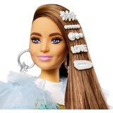Barbie Extra #9 - Blue Ruffled Jacket with Pet Crocodile Pop 
