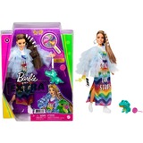 Barbie Extra #9 - Blue Ruffled Jacket with Pet Crocodile Pop 