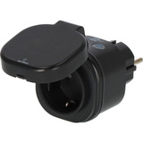 Brennenstuhl Connect Smart Plug WA 3600 XS03 voor buiten IP44 stekkerdoos Zwart, 2.4 GHz WiFi, Alexa, Google, Matter