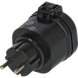 Brennenstuhl Connect Smart Plug WA 3600 XS03 voor buiten IP44 stekkerdoos Zwart, 2.4 GHz WiFi, Alexa, Google, Matter