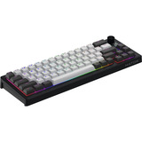 Hator Skyfall Pro Wireless RGB mechanisch gaming toetsenbord Zwart, US lay-out (QWERTY), HATOR Aurum Vanilla Silent, 65%, RGB, Double-shot PBT, Hot-swap, 2.4GHz | Bluetooth | USB-C