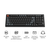 Keychron V5 Ultra 8K Wireless Custom Mechanical Keyboard, toetsenbord Zwart, US lay-out, Keychron Silk POM Brown, 96%, RGB, Hot swap, 2.4 GHz / Bluetooth 5.3 / USB-C