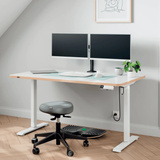 Leitz Ergo Slim Dubbele Monitorarm Zwart