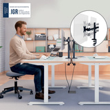 Leitz Ergo Slim Dubbele Monitorarm Zwart