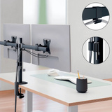 Leitz Ergo Slim Dubbele Monitorarm Zwart