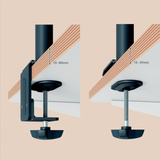 Leitz Ergo Slim Dubbele Monitorarm Zwart