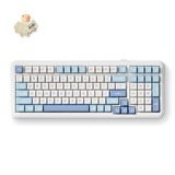 MCHOSE K99 Sky Blue Icy Creamsicle Wireless Gasket Mount Mechanical, toetsenbord Wit/lichtblauw, US lay-out, Kailh Box Icy Creamsicle, 98%, RGB, Hot swap, Double-Shot PBT, draadloos / Bluetooth / USB-C
