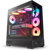 NZXT S5 RGB midi tower behuizing Zwart | 2x USB-A | 1x USB-C | RGB | Tempered Glass