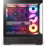 NZXT S5 RGB midi tower behuizing Zwart | 2x USB-A | 1x USB-C | RGB | Tempered Glass