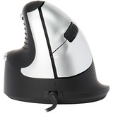 R-Go Tools HE Break ergonomische muis Zwart/zilver, 2400dpi, Links, Medium (Handlengte 165-185mm)