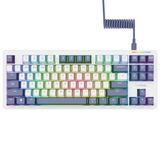 Trust GXT 872 Xyra Mechanisch TKL-gamingtoetsenbord, gaming toetsenbord Wit, US lay-out, Leobog Seiya, 80% (TKL), RGB, hot swap