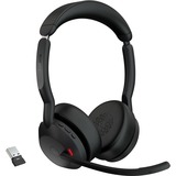 Jabra Evolve2 55 on-ear headset Zwart, Microsoft Teams, USB-A, Link380a