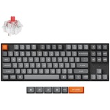Keychron K8 Max-H1 RGB mechanisch toetsenbord Zwart, US lay-out (QWERTY), Keychron Super Red, 80% (TKL)	, RGB leds, OSA Double-shot PBT, hot swap, USB-C | 2.4 GHz | Bluetooth 5.1